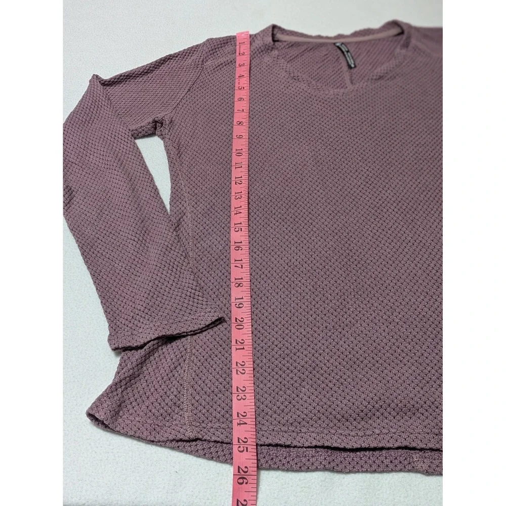 Kuhl Womens Waffle Knit Sweater Size Small Lyrik Purple V Neck Gorpcore Hiking